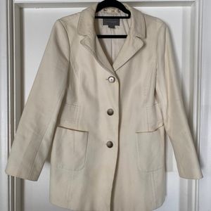 Ann Taylor Cream Trench Coat